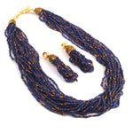Load image into Gallery viewer, Beaded Multi-Layer Necklace and Tassel Earring Jewellery Set for Women
