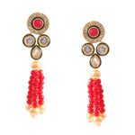Load image into Gallery viewer, Gold-Plated Kundan Studded &amp; Beaded Jewellery Set
