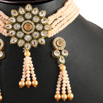 Load image into Gallery viewer, Gold-Plated Kundan Studded &amp; Beaded Jewellery Set
