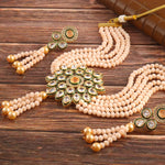 Load image into Gallery viewer, Gold-Plated Kundan Studded &amp; Beaded Jewellery Set
