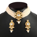 Load image into Gallery viewer, Gold-Plated Kundan Studded &amp; Beaded Jewellery Set
