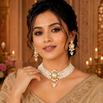 Load image into Gallery viewer, Gold-Plated Kundan Studded &amp; Beaded Jewellery Set
