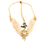 Load image into Gallery viewer, Gold-Plated Kundan Studded &amp; Beaded Jewellery Set
