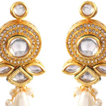 Load image into Gallery viewer, Gold-Plated Kundan Studded &amp; Beaded Jewellery Set
