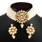 Load image into Gallery viewer, Gold-Plated Kundan Studded &amp; Beaded Jewellery Set
