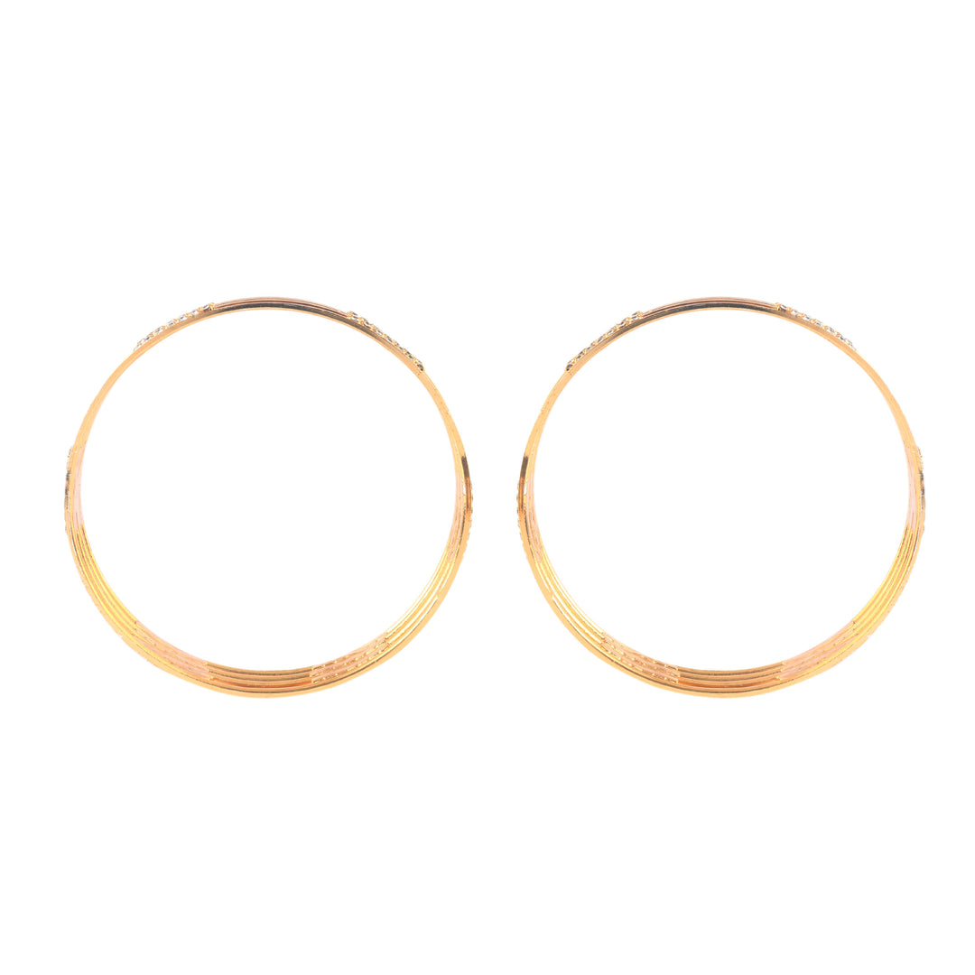 Set Of 2 Gold-Plated AD-Studded Bangles