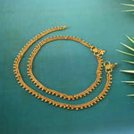 Load image into Gallery viewer, Gold-Plated Beaded Anklets with Enamel Detail - Set of 2
