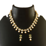 Load image into Gallery viewer, Women's Ethnic Gold Plated Kundan and Pearl Choker Necklace Set

