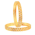 Load image into Gallery viewer, Set Of 2 Gold-Plated &amp; Silver-Plated Intricate Design Bangles

