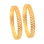 Load image into Gallery viewer, Set Of 2 Gold-Plated &amp; Silver-Plated Intricate Design Bangles
