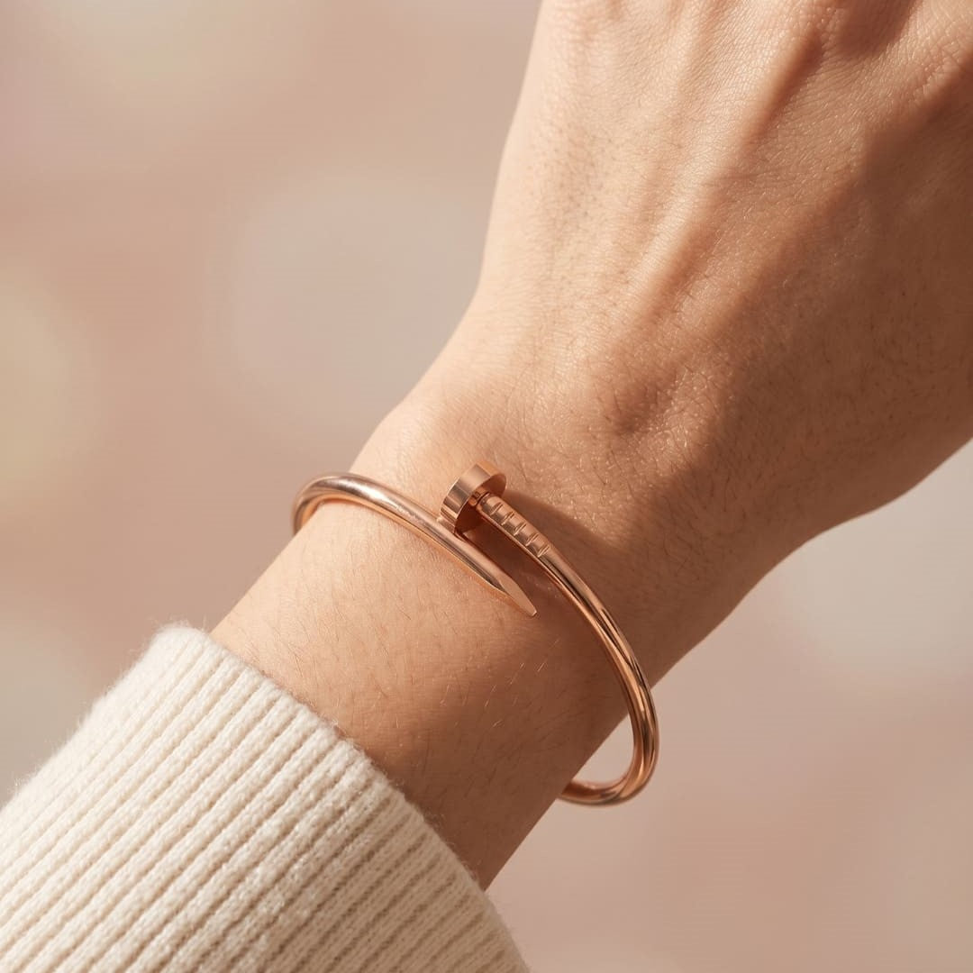Stainless Steel Cuff Bracelet for Women and Girls