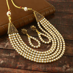 Load image into Gallery viewer, Gold-Plated Pearl Beaded Layered Jewellery Set (White)
