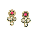 Load image into Gallery viewer, Gold-Plated Kundan Studded &amp; Pearl Beaded Jewellery Set
