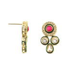 Load image into Gallery viewer, Gold-Plated Kundan Studded &amp; Pearl Beaded Jewellery Set
