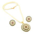 Load image into Gallery viewer, Gold-Plated Kundan Studded &amp; Pearl Beaded Jewellery Set
