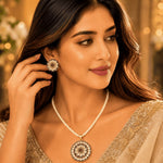 Load image into Gallery viewer, Gold-Plated Kundan Studded &amp; Pearl Beaded Jewellery Set

