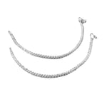 Load image into Gallery viewer, Silver-Plated Intricate Textured Ghungroo Anklets

