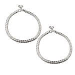 Load image into Gallery viewer, Silver-Plated Intricate Textured Ghungroo Anklets
