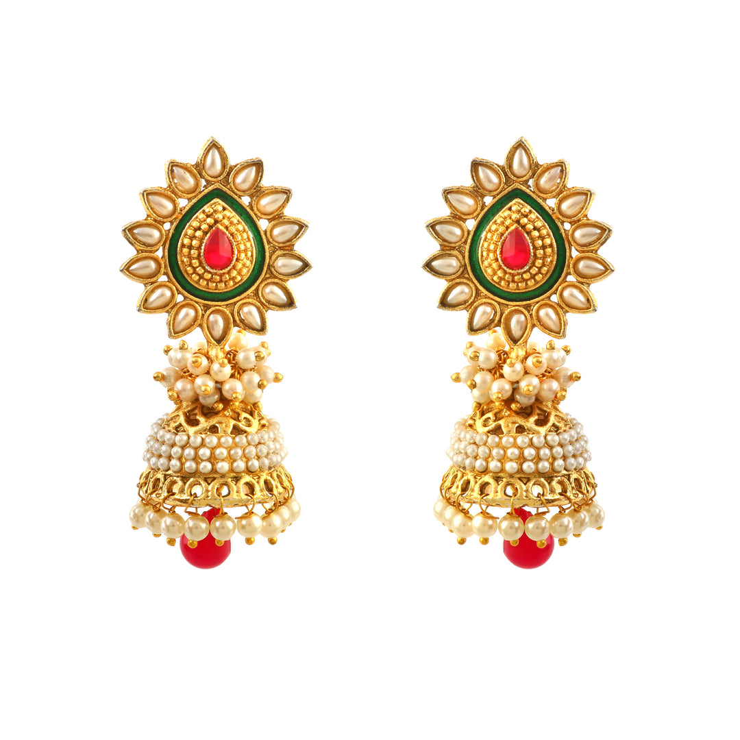 Floral Jhumkas Earrings