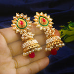 Load image into Gallery viewer, Floral Jhumkas Earrings
