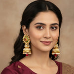 Load image into Gallery viewer, Floral Jhumkas Earrings
