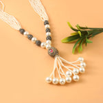 Load image into Gallery viewer, Silver-Plated Beaded Layered Jewellery Set (Black)
