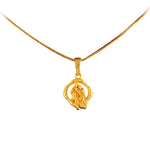 Load image into Gallery viewer, Unisex Micro Gold Plated Radha Krishna Pendant With Chain
