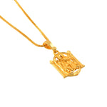 Load image into Gallery viewer, Unisex Micro Gold Plated Radha Krishna Pendant With Chain
