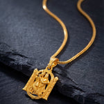 Load image into Gallery viewer, Unisex Micro Gold Plated Radha Krishna Pendant With Chain
