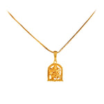 Load image into Gallery viewer, Unisex Micro Gold Plated Durga Pendant With Chain
