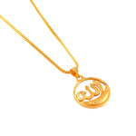 Load image into Gallery viewer, Unisex Micro Gold Plated Allah Pendant With Chain
