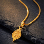 Load image into Gallery viewer, Unisex Micro Gold Plated Om Pendant With Chain
