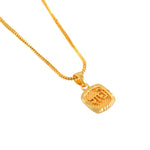 Load image into Gallery viewer, Unisex Micro Gold Plated Radhe Pendant With Chain
