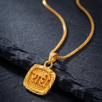 Load image into Gallery viewer, Unisex Micro Gold Plated Radhe Pendant With Chain
