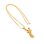 Load image into Gallery viewer, Unisex Micro Gold Plated Peacock Pendant With Chain
