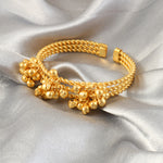 Load image into Gallery viewer, Gold Plated Adjustable Contemporary Ghungroo Beaded Kada Bangle
