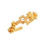 Load image into Gallery viewer, Gold Plated Adjustable Contemporary Ghungroo Beaded Kada Bracelet
