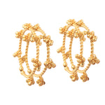 Load image into Gallery viewer, Set Of 4 Contemporary Gold-Plated Ghungroo Beaded Ajustable Bangle
