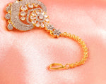 Load image into Gallery viewer, 18K Gold-Plated Cubic Zirconia Studded Maang Tikka
