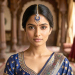 Load image into Gallery viewer, 18K Gold-Plated Cubic Zirconia Studded Maang Tikka
