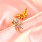 Load image into Gallery viewer, 18 Kt Gold Plated Pearl &amp; Cubic Zirconia Studded Pendant Necklace Set

