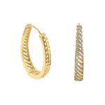 Load image into Gallery viewer, Oval Hoop Earrings
