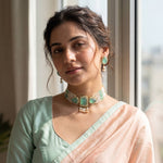 Load image into Gallery viewer, Elegant Pearl Multi-Strand Choker Jewellery Set with Matching Earrings
