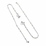Load image into Gallery viewer, Silver-Toned Beaded Rope Chain Anklet
