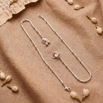 Load image into Gallery viewer, Silver-Toned Beaded Rope Chain Anklet

