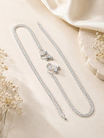 Load image into Gallery viewer, Silver-Plated Interlocked Link Anklet
