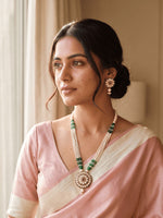 Load image into Gallery viewer, Gold-Plated Kundan-Studded &amp; Beaded Jewellery Set
