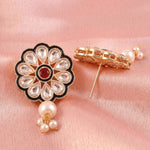 Load image into Gallery viewer, Gold-Plated Kundan-Studded &amp; Beaded Jewellery Set
