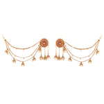 Load image into Gallery viewer, Gold-Toned &amp; White Classic Jhumkas
