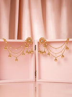 Load image into Gallery viewer, Gold-Toned &amp; White Classic Jhumkas
